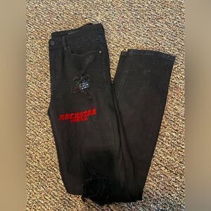 NWOT Rockstar Original ultra slim jeans sz 30 destroyed black wash